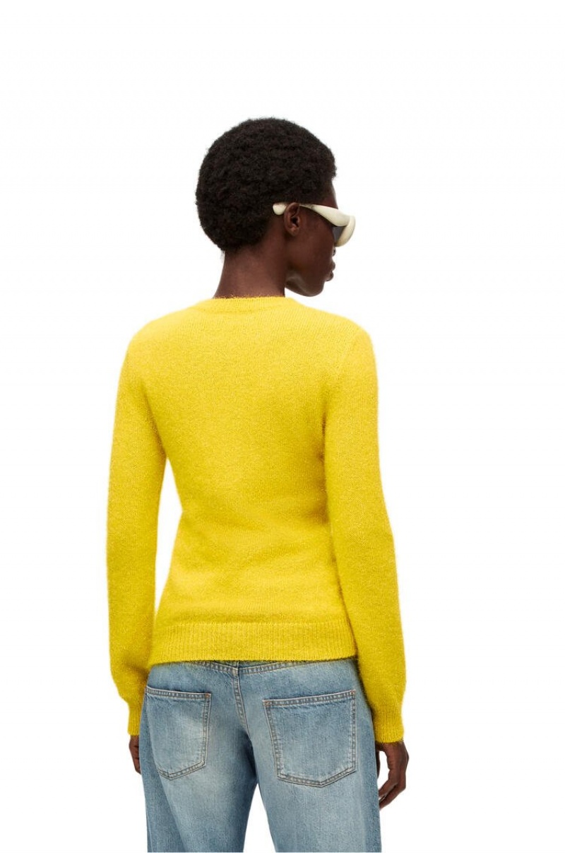 Prendas De Punto Loewe Sparkle sweater in viscose Mujer Amarillo | 905UFJLDZ