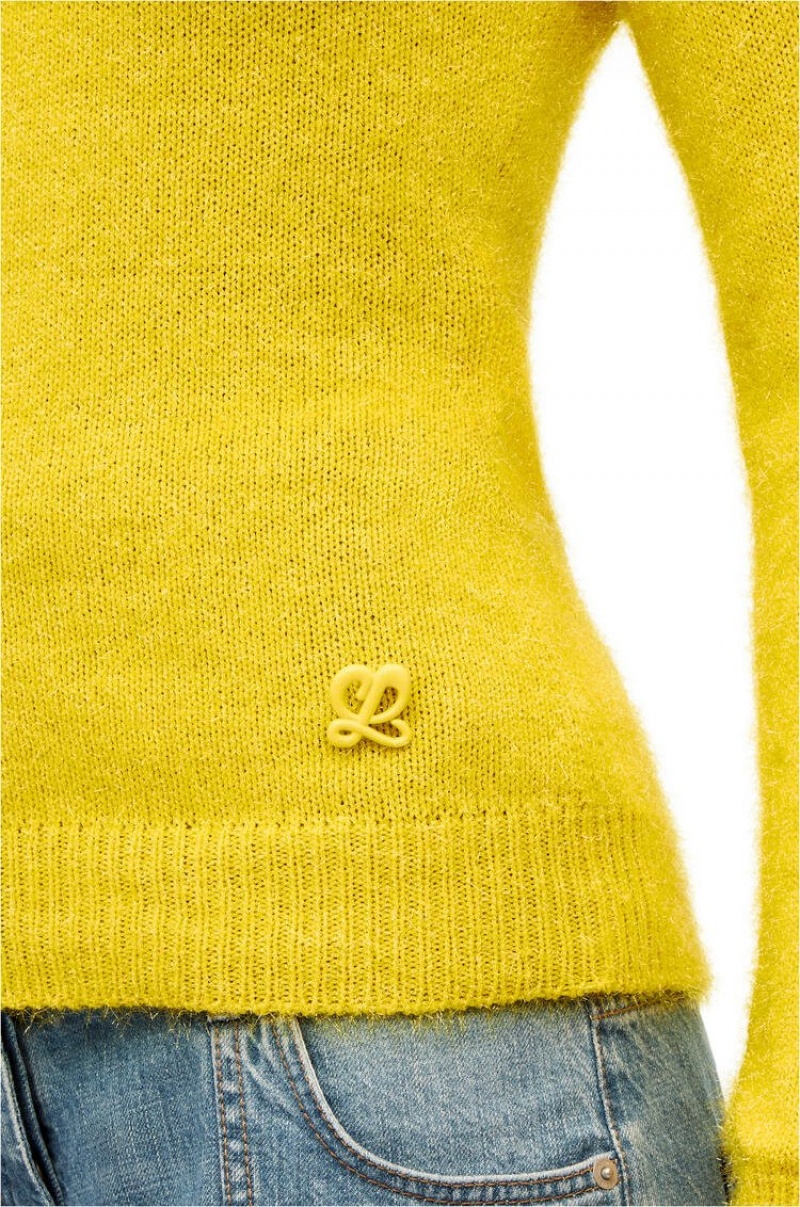 Prendas De Punto Loewe Sparkle sweater in viscose Mujer Amarillo | 905UFJLDZ