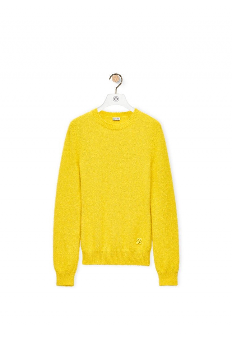 Prendas De Punto Loewe Sparkle sweater in viscose Mujer Amarillo | 905UFJLDZ