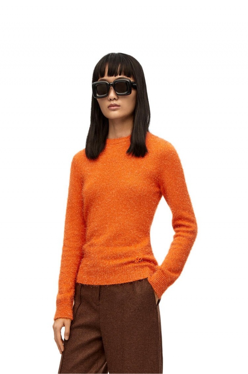 Prendas De Punto Loewe Sparkle sweater in viscose Mujer Naranjas | 206CSFRQG