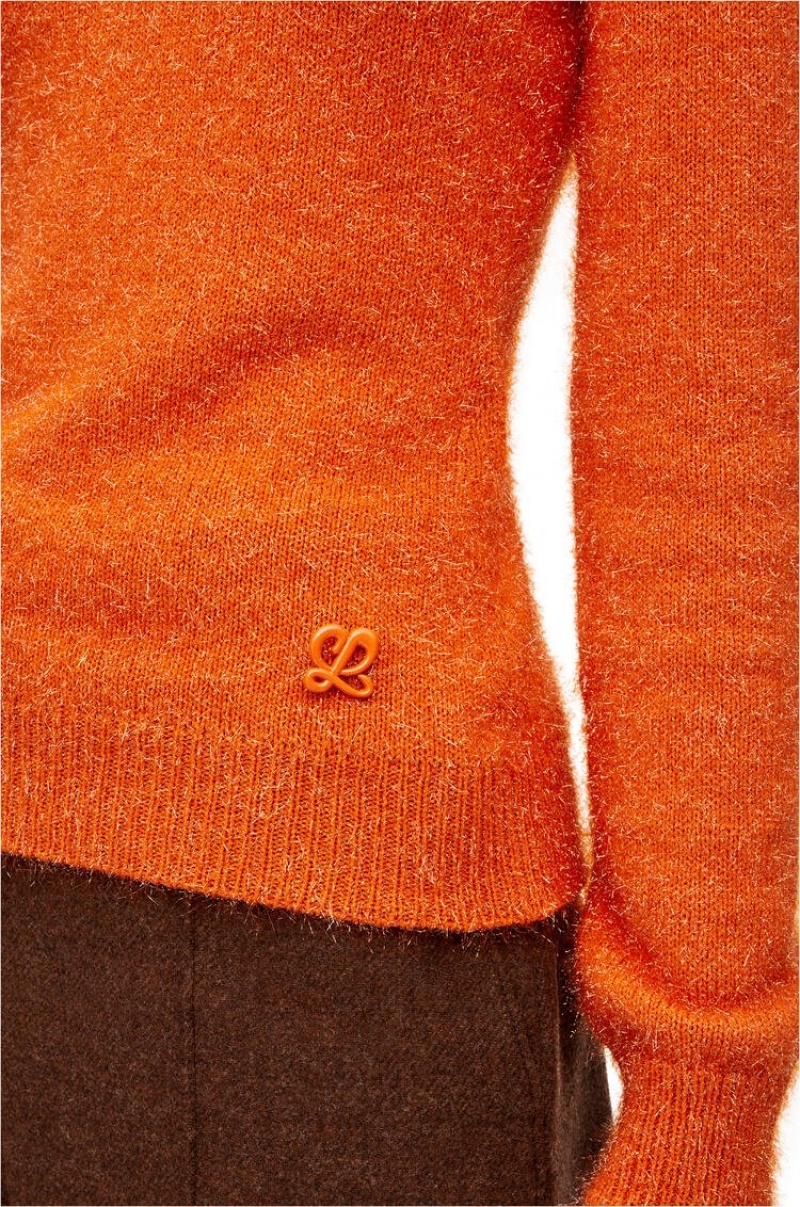 Prendas De Punto Loewe Sparkle sweater in viscose Mujer Naranjas | 206CSFRQG