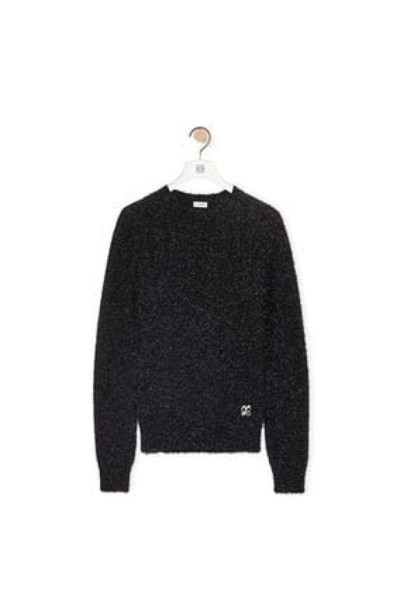 Prendas De Punto Loewe Sparkle sweater in viscose Mujer Negras | 610HSAYPI