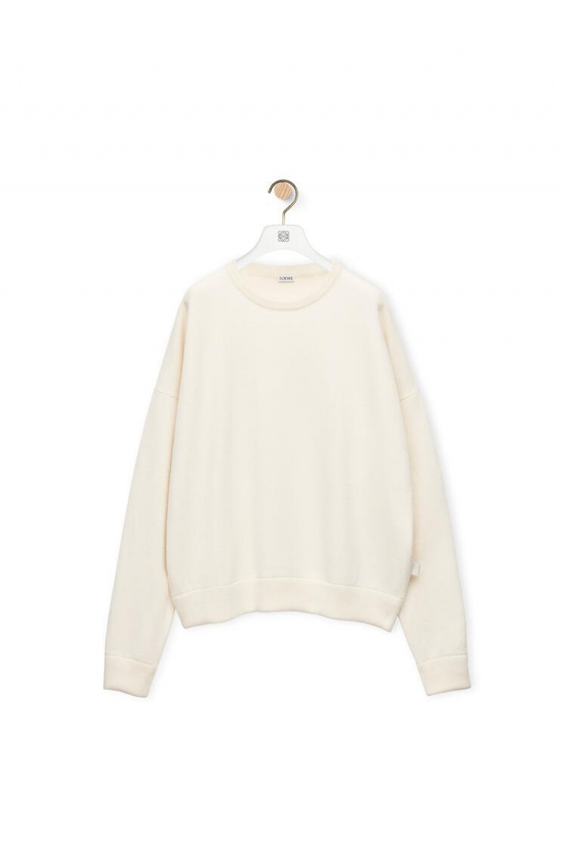 Prendas De Punto Loewe Sueter in cashmere Mujer Blancas | 312NLBODH