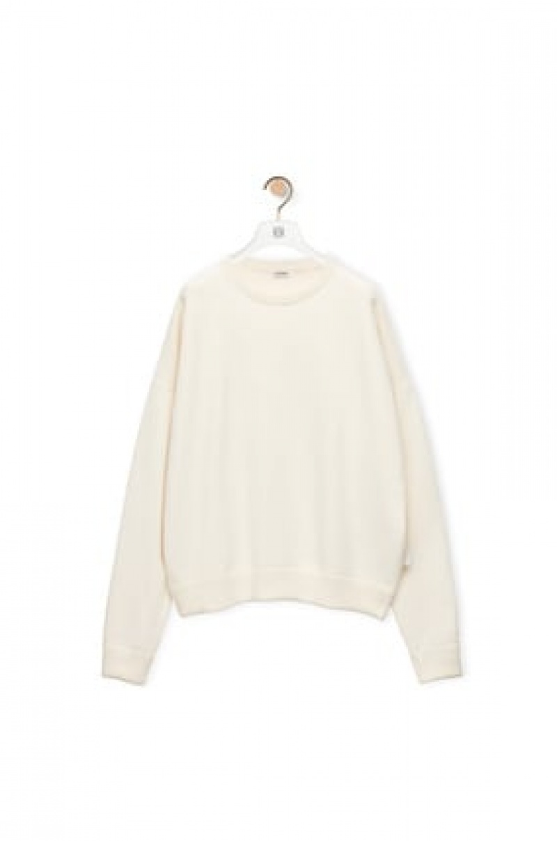 Prendas De Punto Loewe Sueter in cashmere Mujer Blancas | 312NLBODH