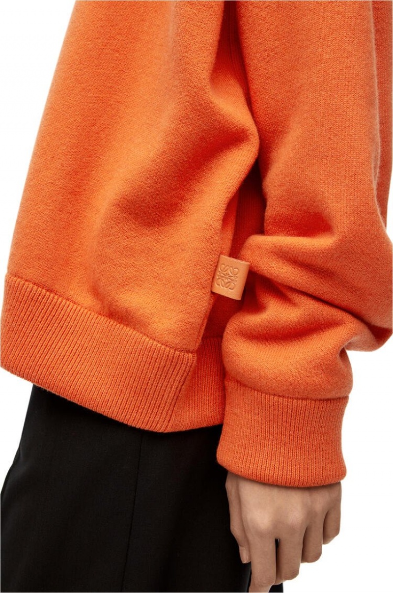 Prendas De Punto Loewe Sueter in cashmere Mujer Naranjas | 572BHEJRF