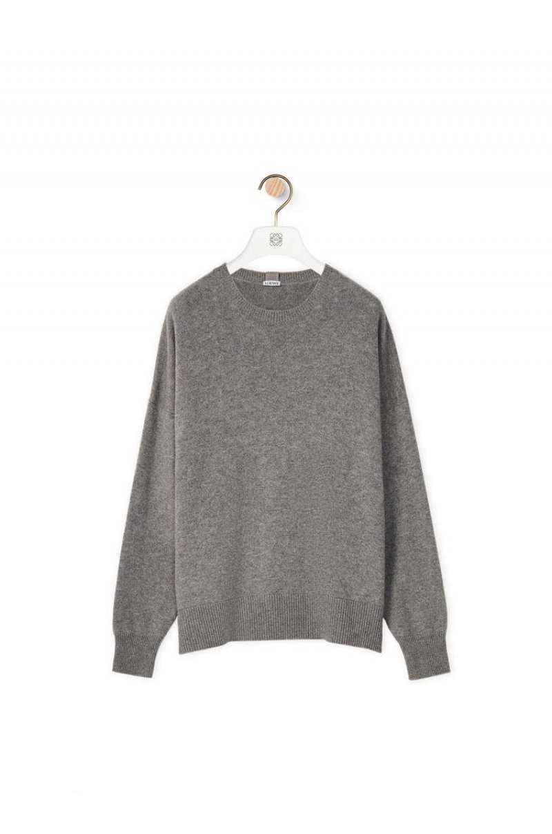 Prendas De Punto Loewe Sueter in cashmere Mujer Gris | 216HGOEZS