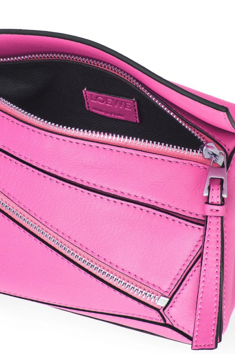 Riñonera Loewe Mini Puzzle bumbag in classic calfskin Hombre Rosas | 041INPCOR