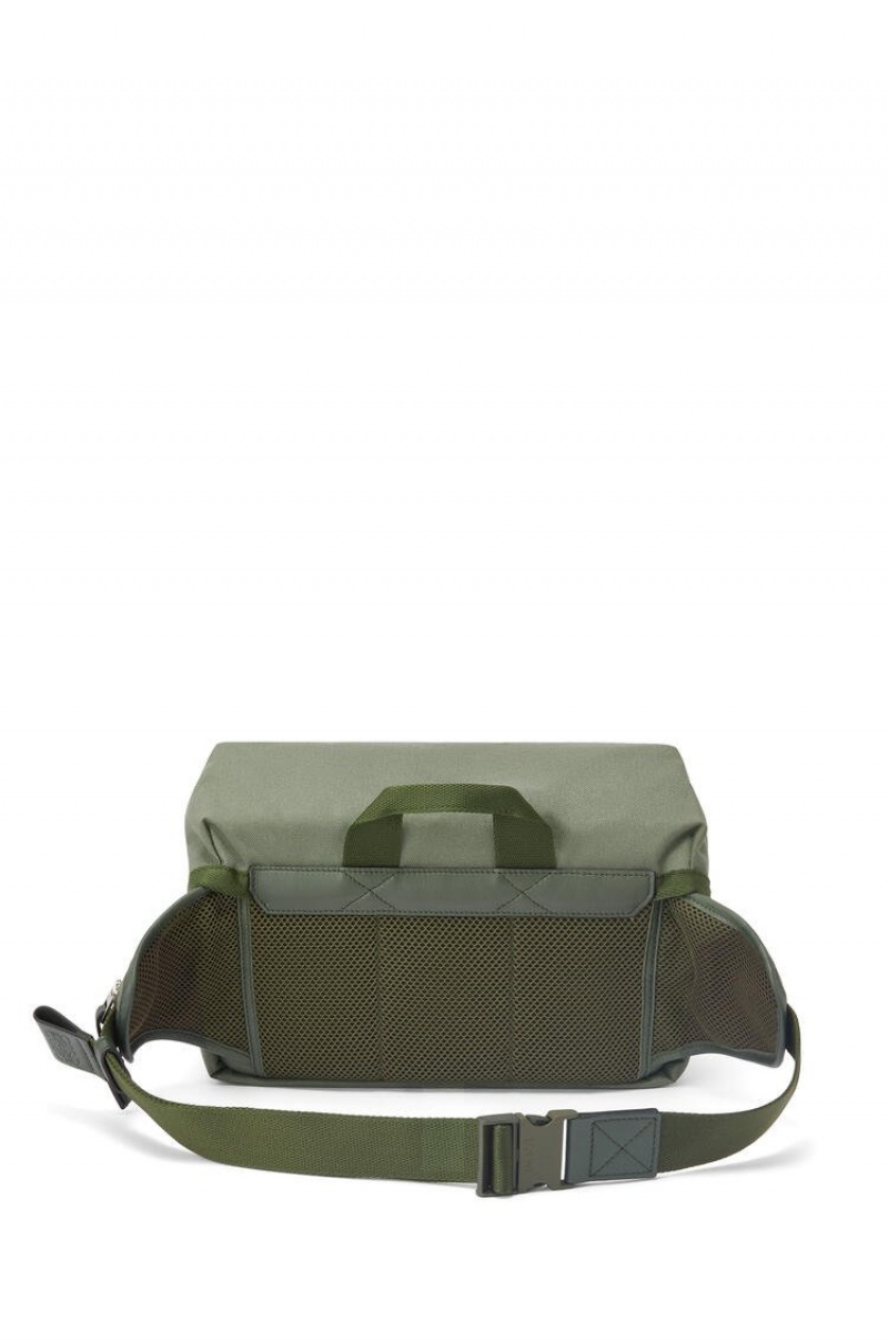 Riñonera Loewe Postman Sling in Anagram jacquard and canvas Hombre Kaki Verde | 794WPAIGF