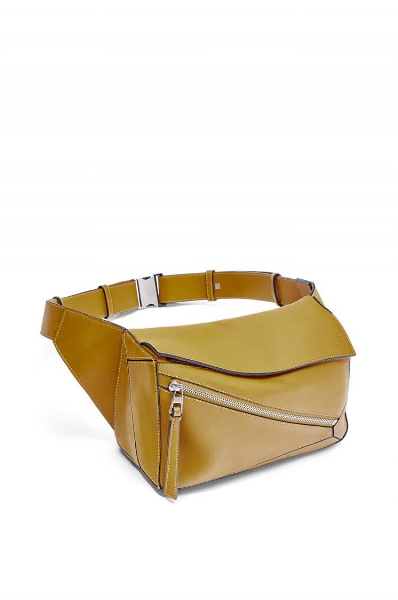 Riñonera Loewe Small Puzzle Bumbag in classic calfskin Hombre Ochre | 798DBIEFN