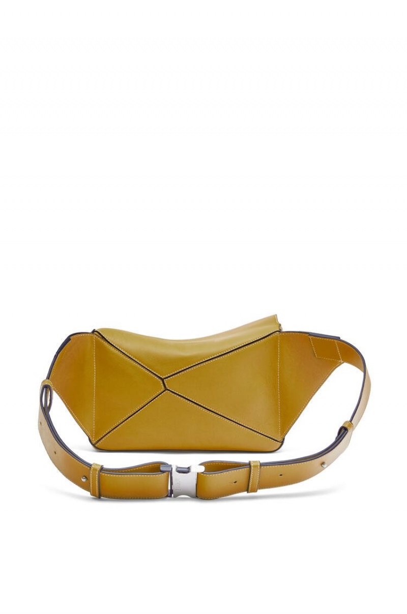 Riñonera Loewe Small Puzzle Bumbag in classic calfskin Hombre Ochre | 798DBIEFN