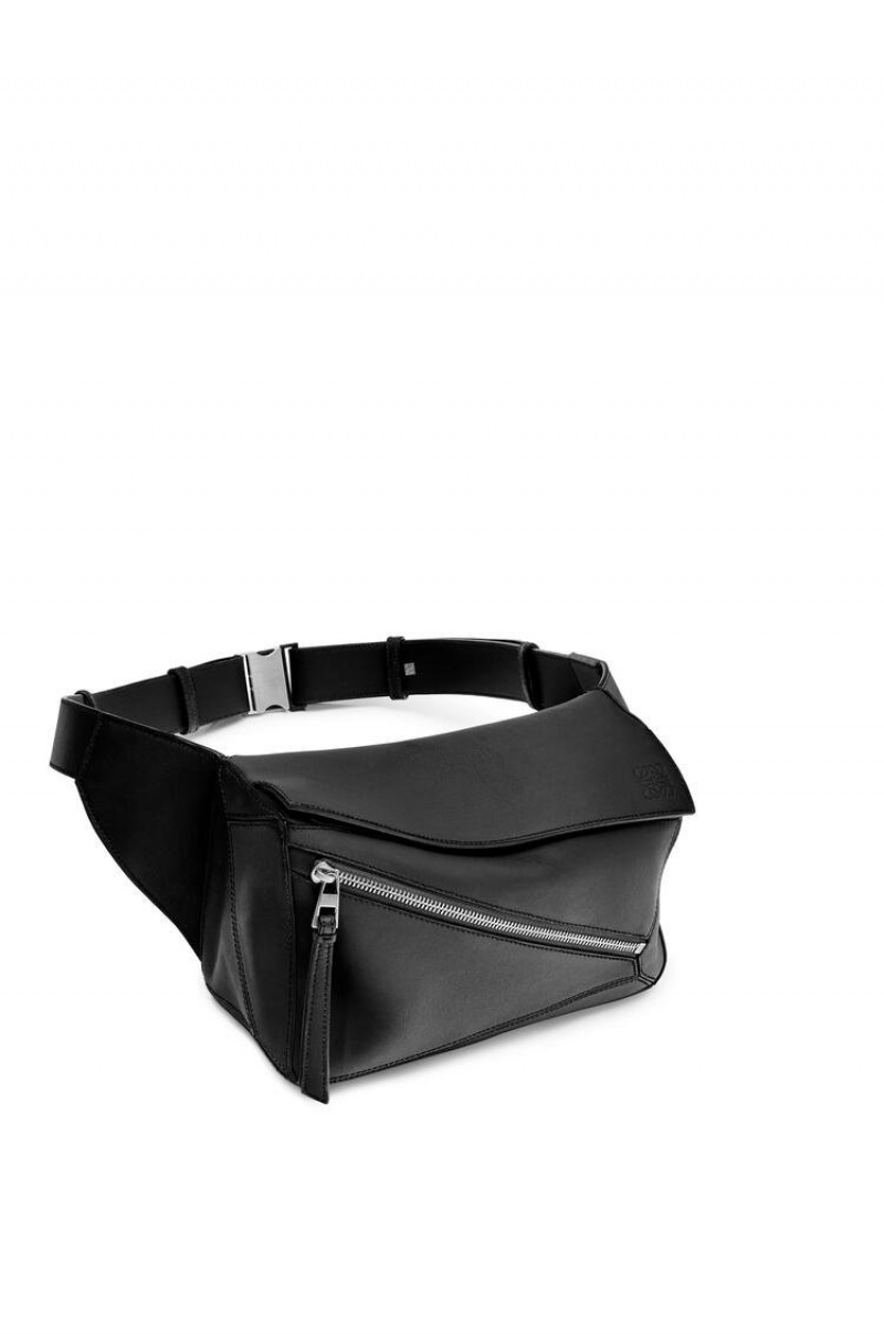 Riñonera Loewe Small Puzzle Bumbag in classic calfskin Hombre Negras | 592KHFJTM