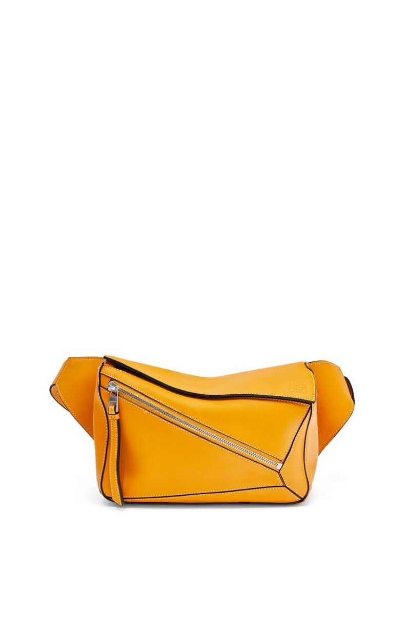 Riñonera Loewe Small Puzzle Bumbag in classic calfskin Hombre Sunflower | 654HMRZKJ