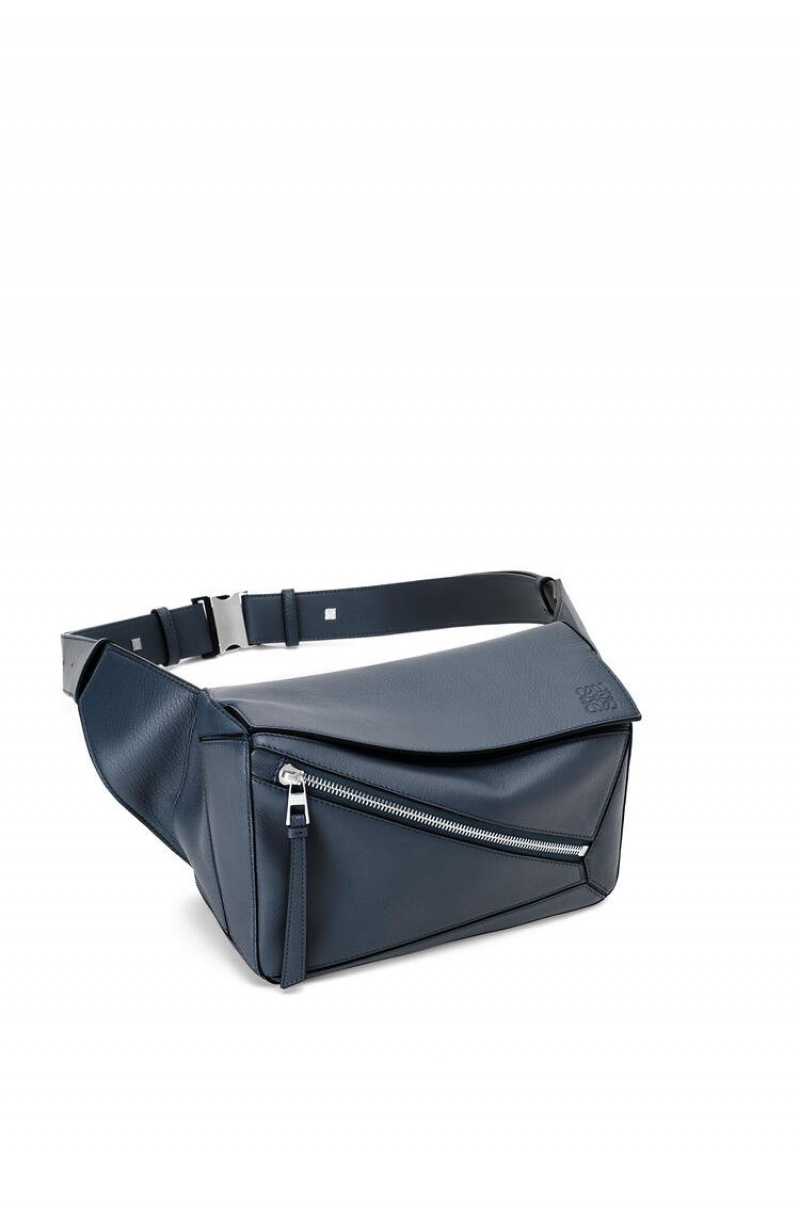 Riñonera Loewe Small Puzzle Bumbag in classic calfskin Hombre Ocean | 013IOUJPB