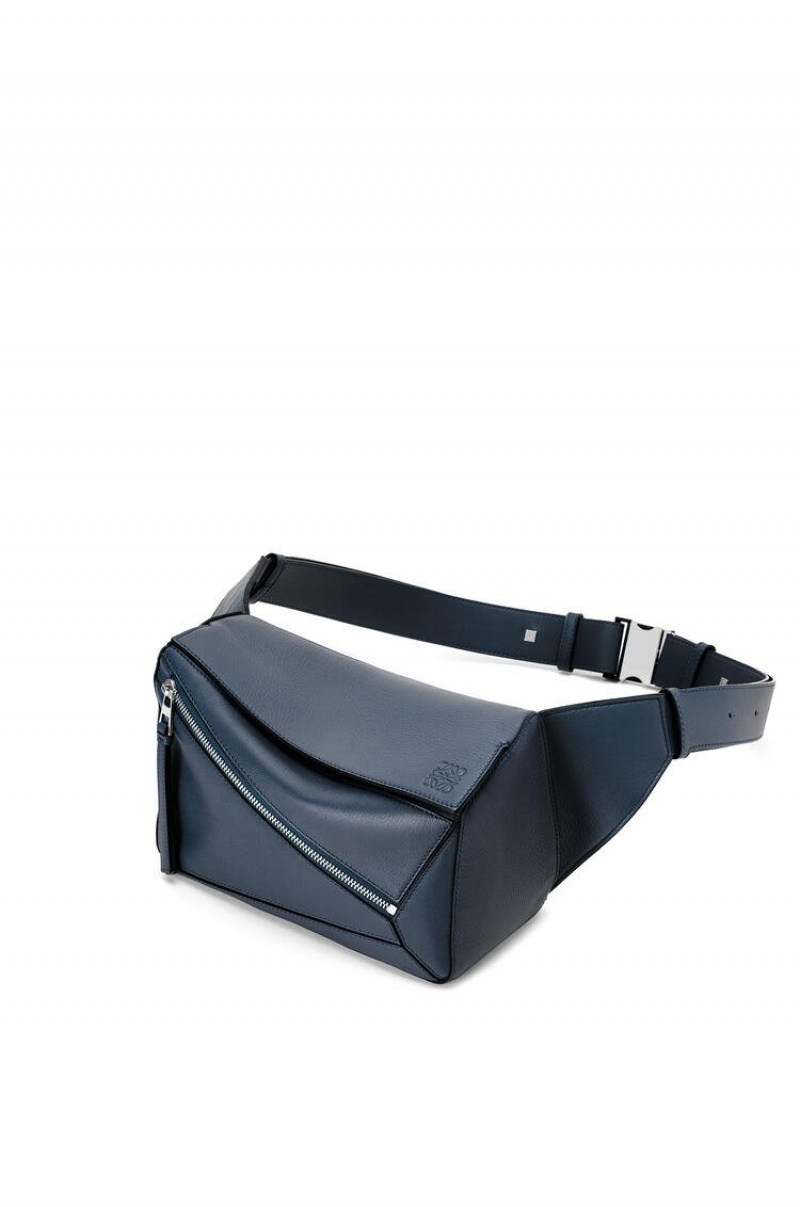 Riñonera Loewe Small Puzzle Bumbag in classic calfskin Hombre Ocean | 013IOUJPB