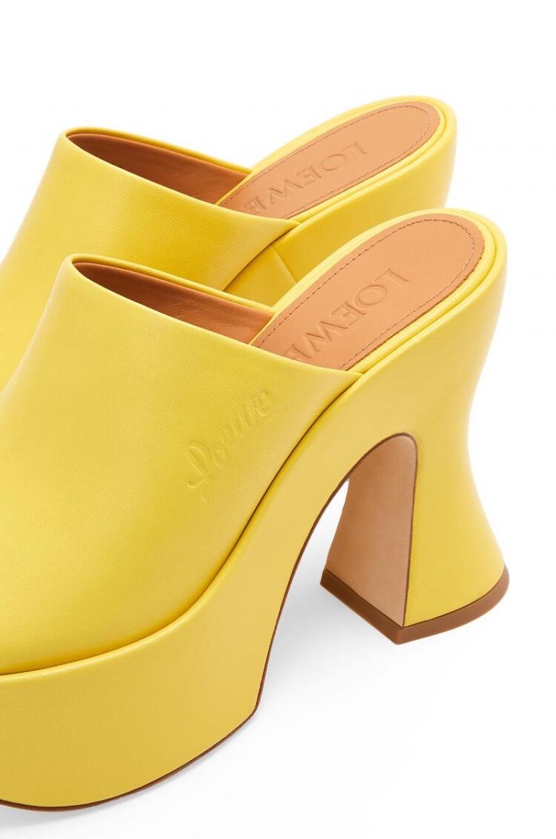 Sandalias Loewe Plataforma mule in lambskin Mujer Amarillo | 705SMDRYU