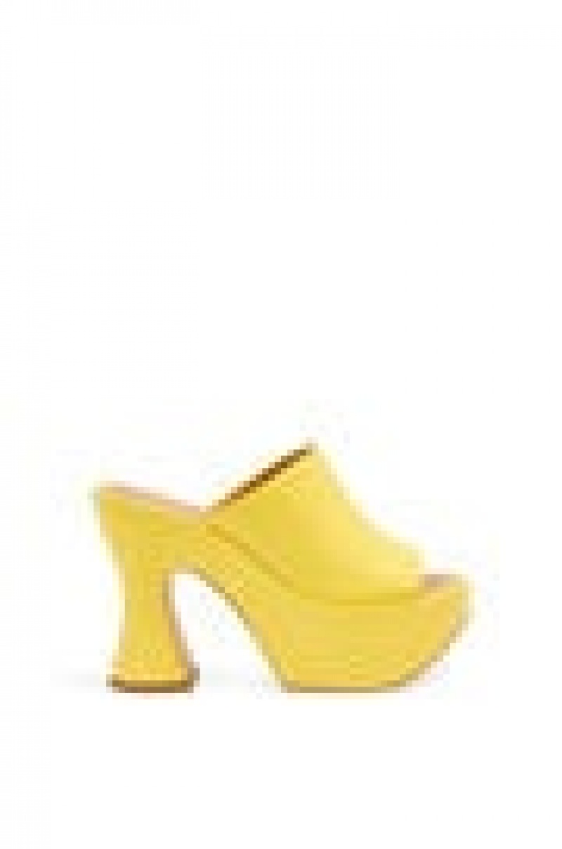 Sandalias Loewe Plataforma mule in lambskin Mujer Amarillo | 705SMDRYU