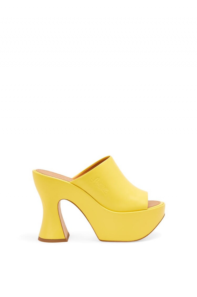 Sandalias Loewe Plataforma mule in lambskin Mujer Amarillo | 705SMDRYU