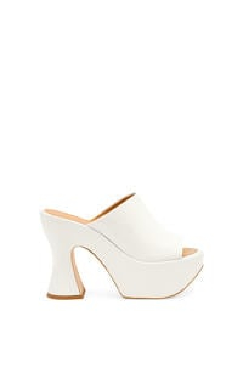 Sandalias Loewe Plataforma mule in lambskin Mujer Bubble Gum | 798PDMHCL