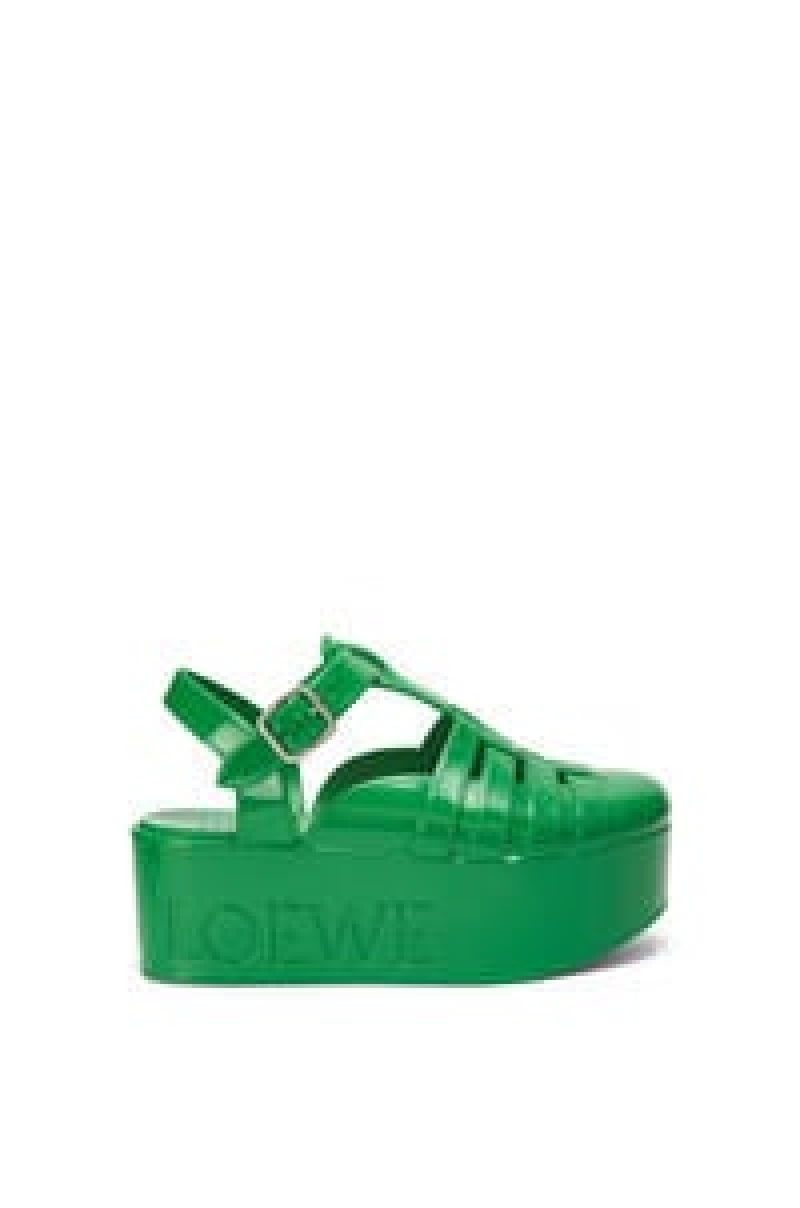 Sandalias Loewe Wedge sandal in rubber Mujer Blancas | 379PRVSUT