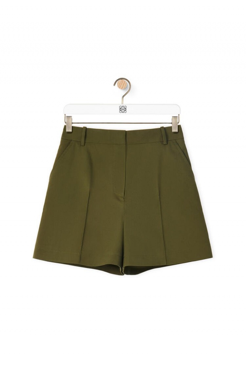 Short Loewe Cargo shorts in cotton Mujer Verde | 523HLFYNW