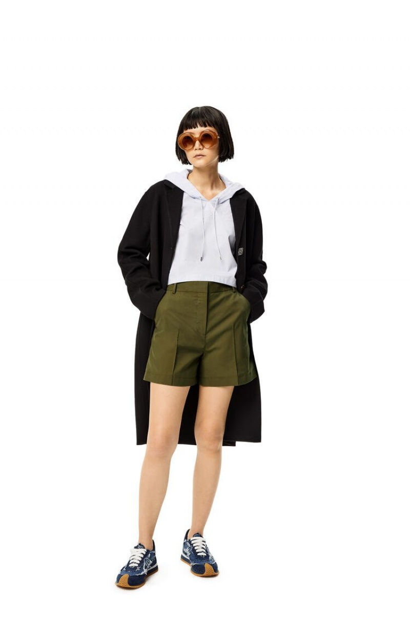 Short Loewe Cargo shorts in cotton Mujer Verde | 523HLFYNW