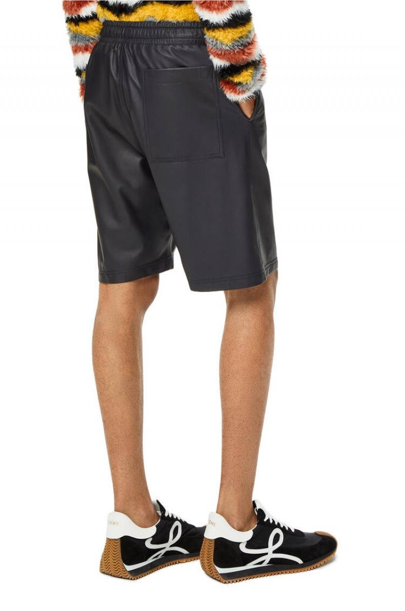 Short Loewe Drawstring shorts in nappa Hombre Azul Marino Azules | 365OCSUKY