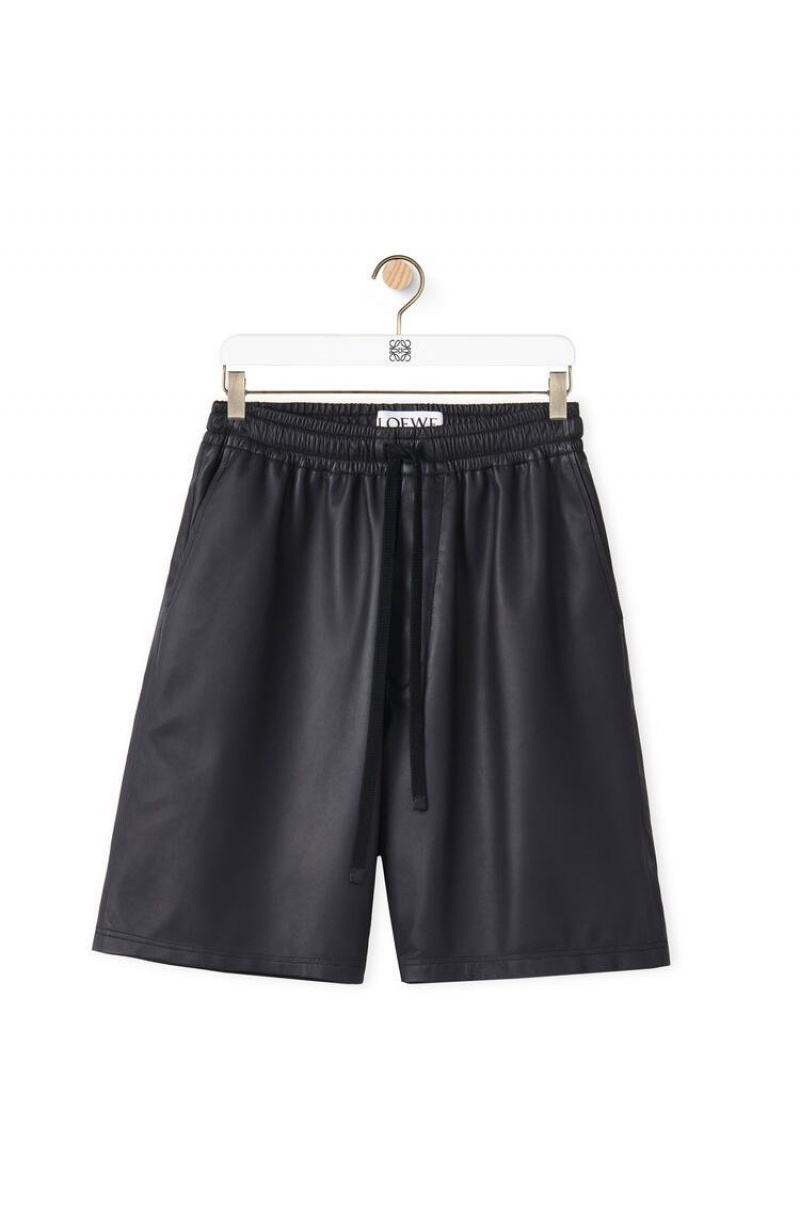 Short Loewe Drawstring shorts in nappa Hombre Azul Marino Azules | 365OCSUKY