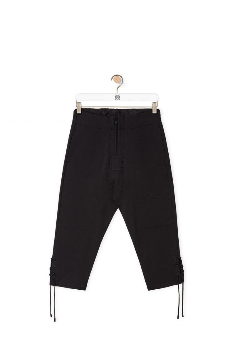 Short Loewe Lacing shorts in cotton Hombre Negras | 617CZMLQU