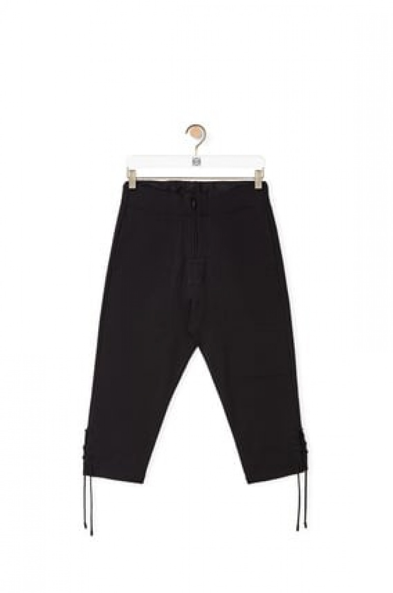 Short Loewe Lacing shorts in cotton Hombre Negras | 617CZMLQU