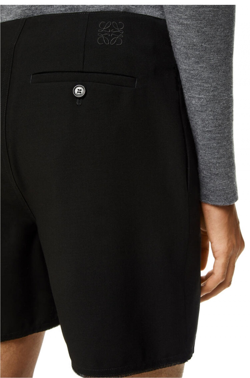 Short Loewe Mini shorts in wool Hombre Negras | 827OIFBCU