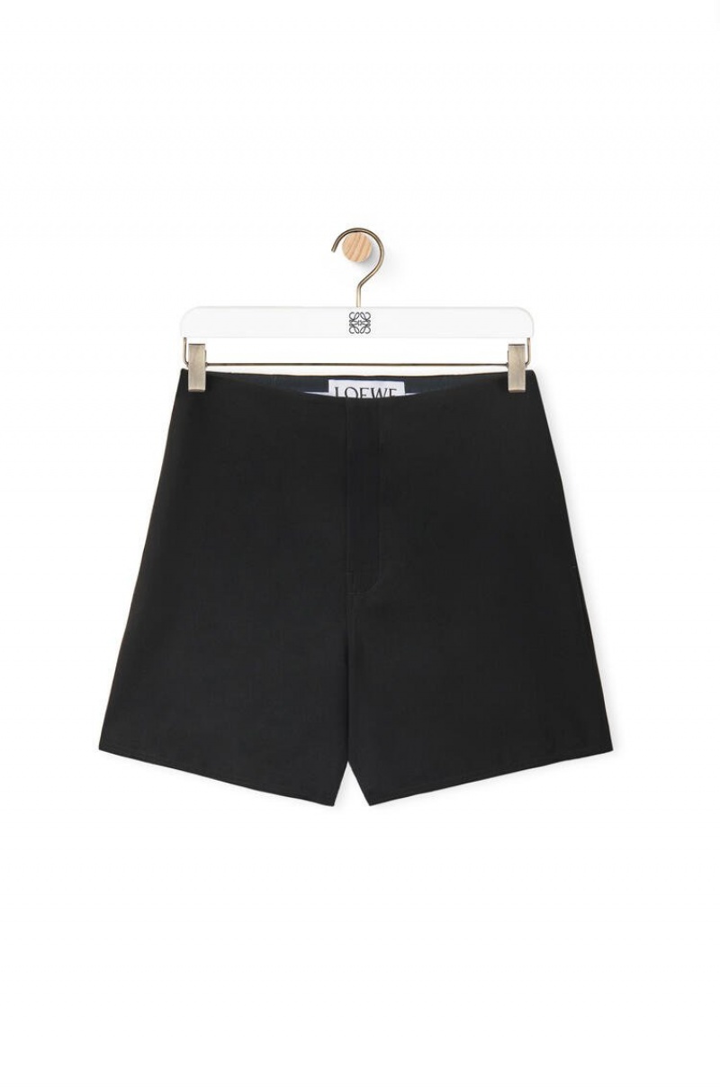 Short Loewe Mini shorts in wool Hombre Negras | 827OIFBCU