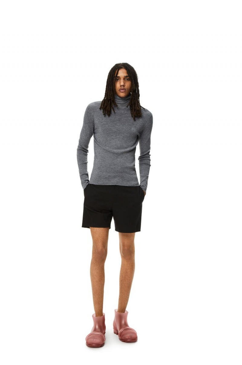 Short Loewe Mini shorts in wool Hombre Negras | 827OIFBCU