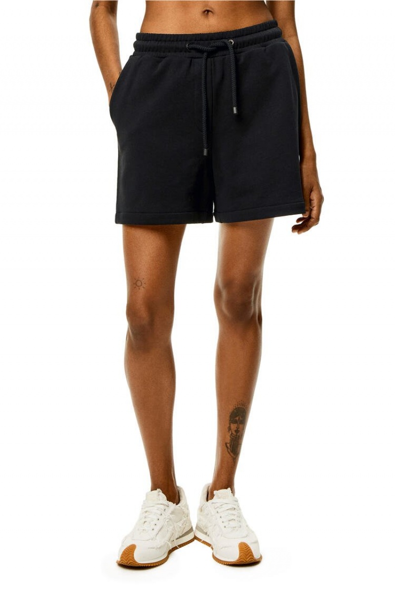 Short Loewe Shorts in cotton Mujer Negras | 891NDURBC