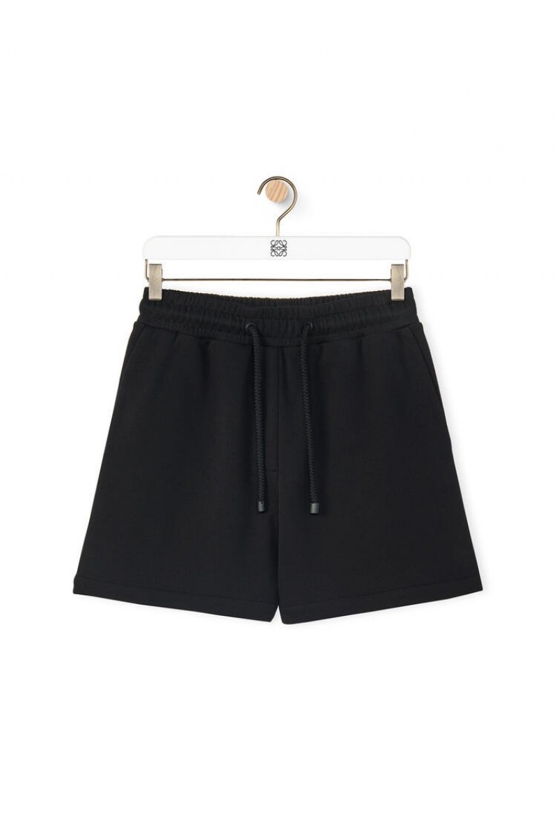 Short Loewe Shorts in cotton Mujer Negras | 891NDURBC