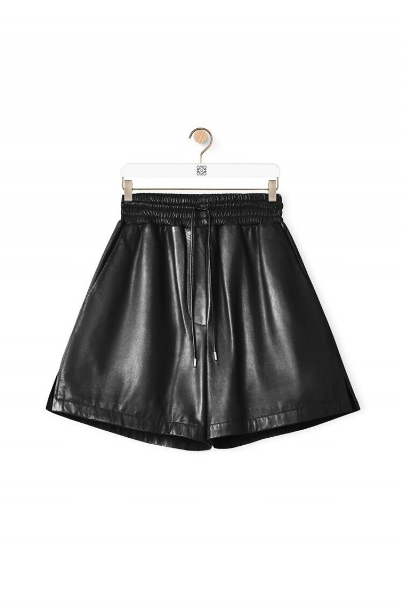 Short Loewe Shorts in nappa Mujer Negras | 045TSHYMZ