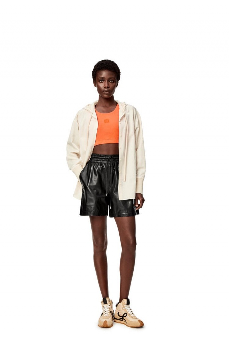 Short Loewe Shorts in nappa Mujer Negras | 045TSHYMZ