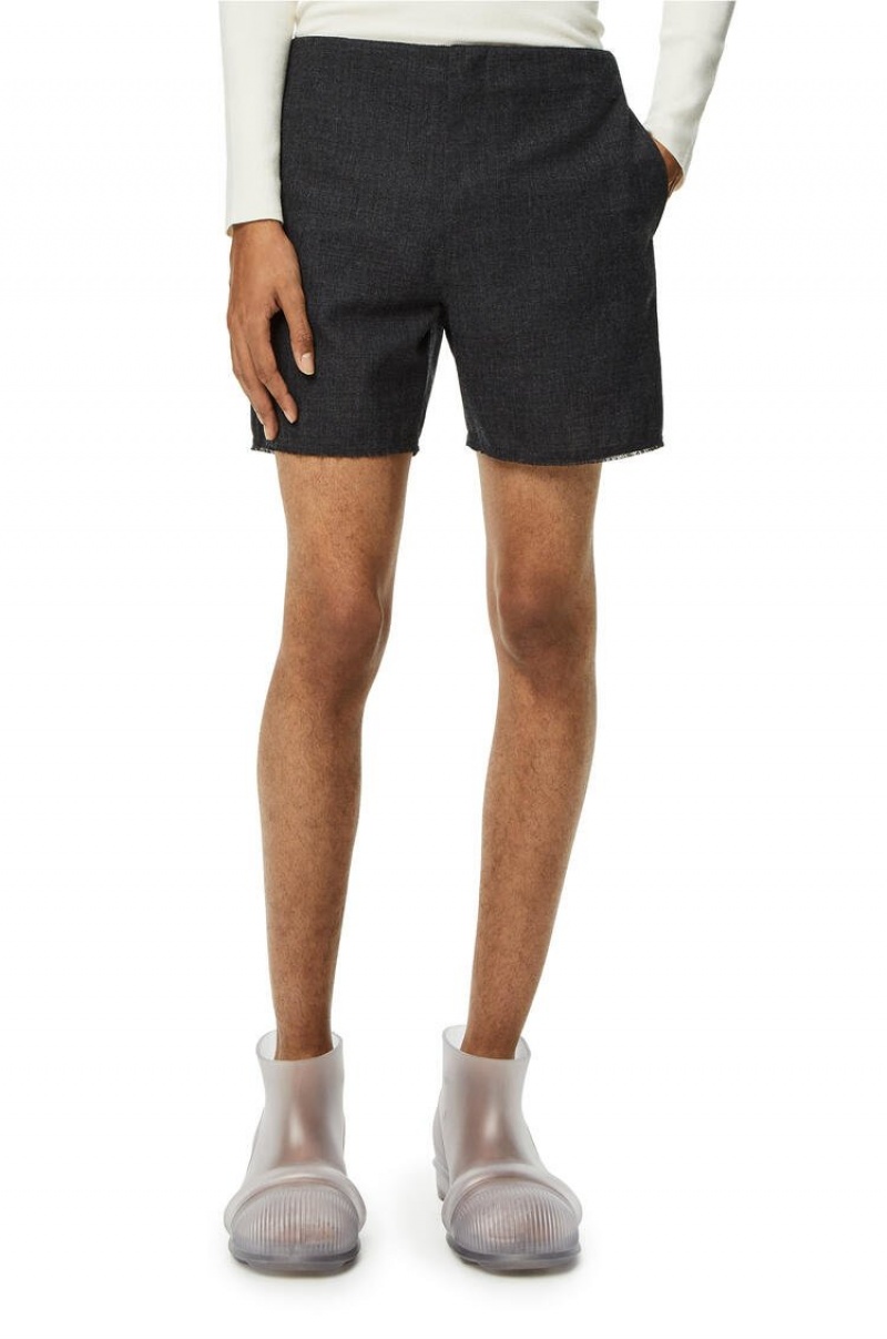 Short Loewe Shorts in wool Hombre Anthracite | 968ITJSAE