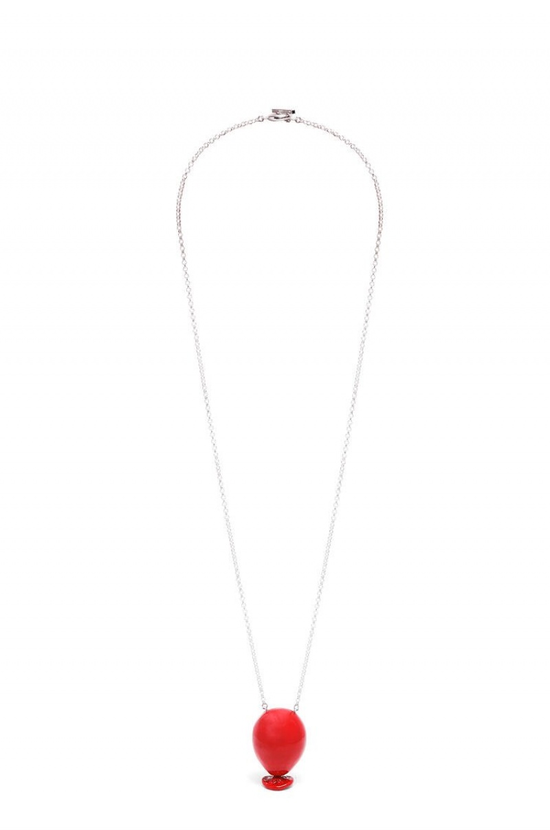 Silver Jewellery Loewe Balloon pendant in sterling silver and enamel Mujer Rojas | 305FKQLTR