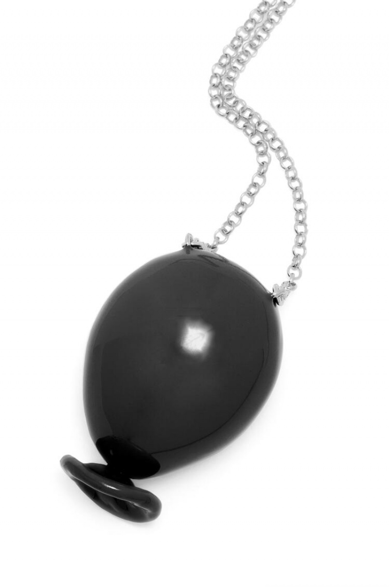 Silver Jewellery Loewe Balloon pendant in sterling silver and enamel Mujer Negras | 942YFBSQU