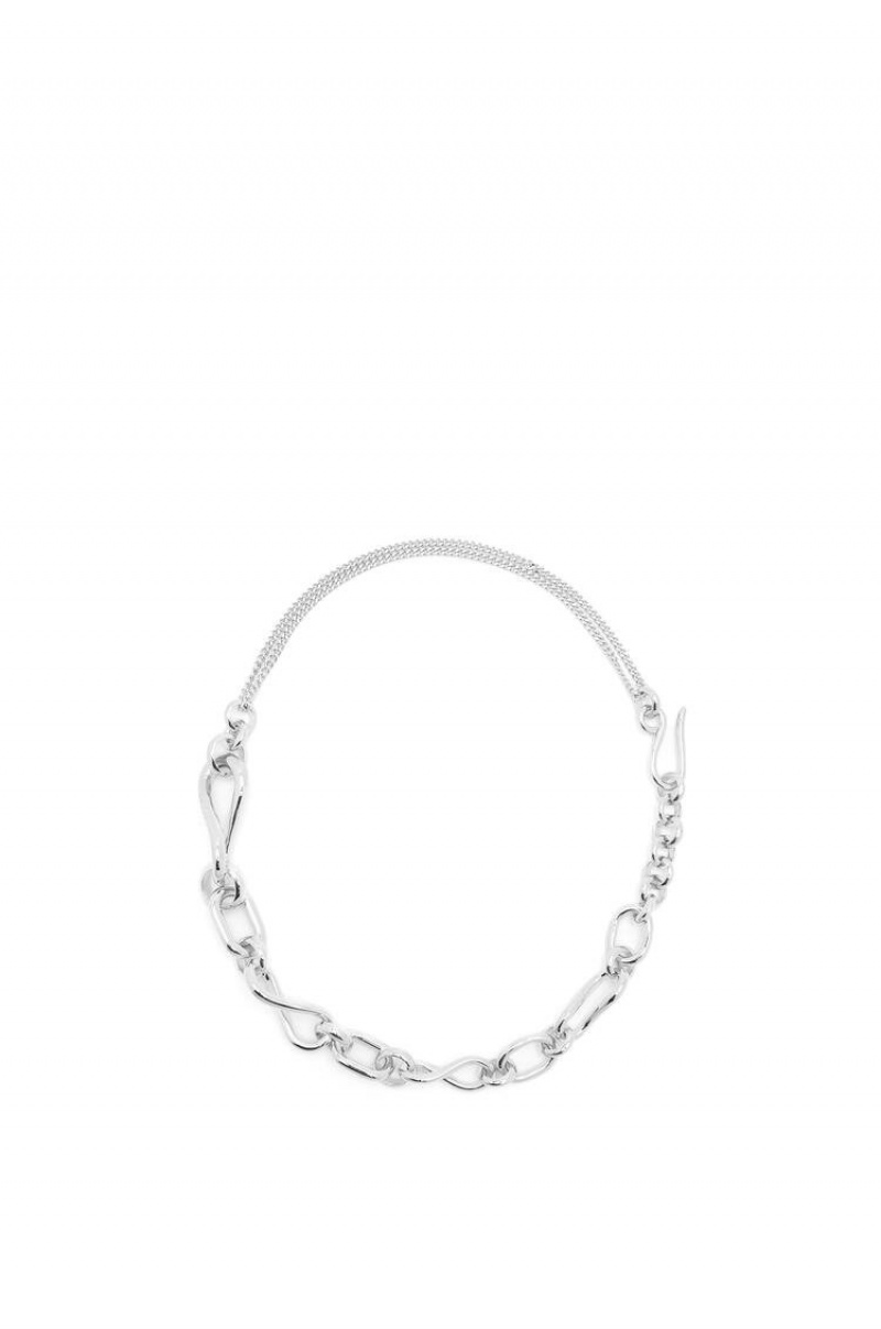 Silver Jewellery Loewe Chainlink necklace in sterling silver Mujer Plateadas | 680BDTCWQ