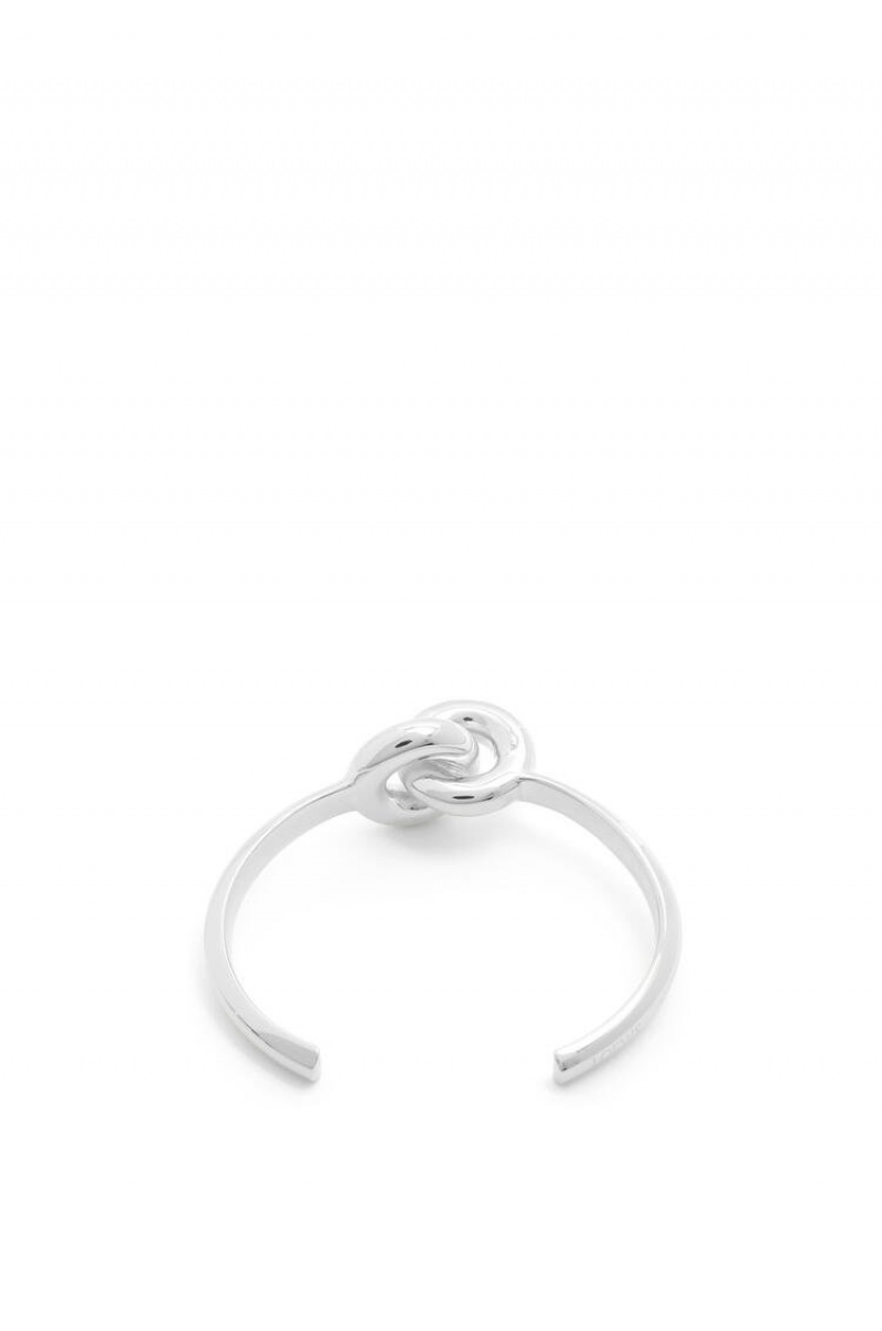 Silver Jewellery Loewe Donut link cuff in sterling silver Mujer Plateadas | 486IVPYZT