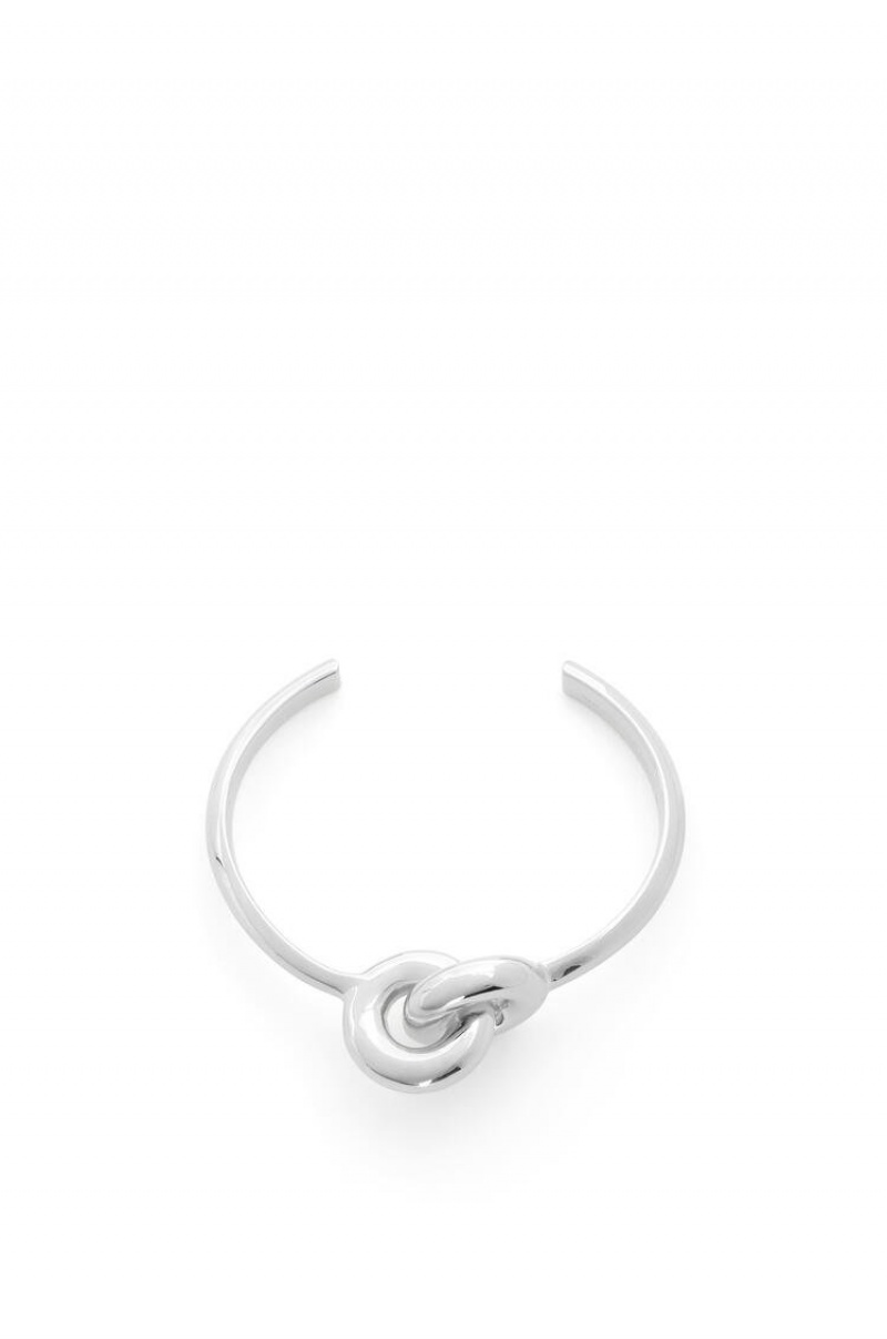 Silver Jewellery Loewe Donut link cuff in sterling silver Mujer Plateadas | 486IVPYZT