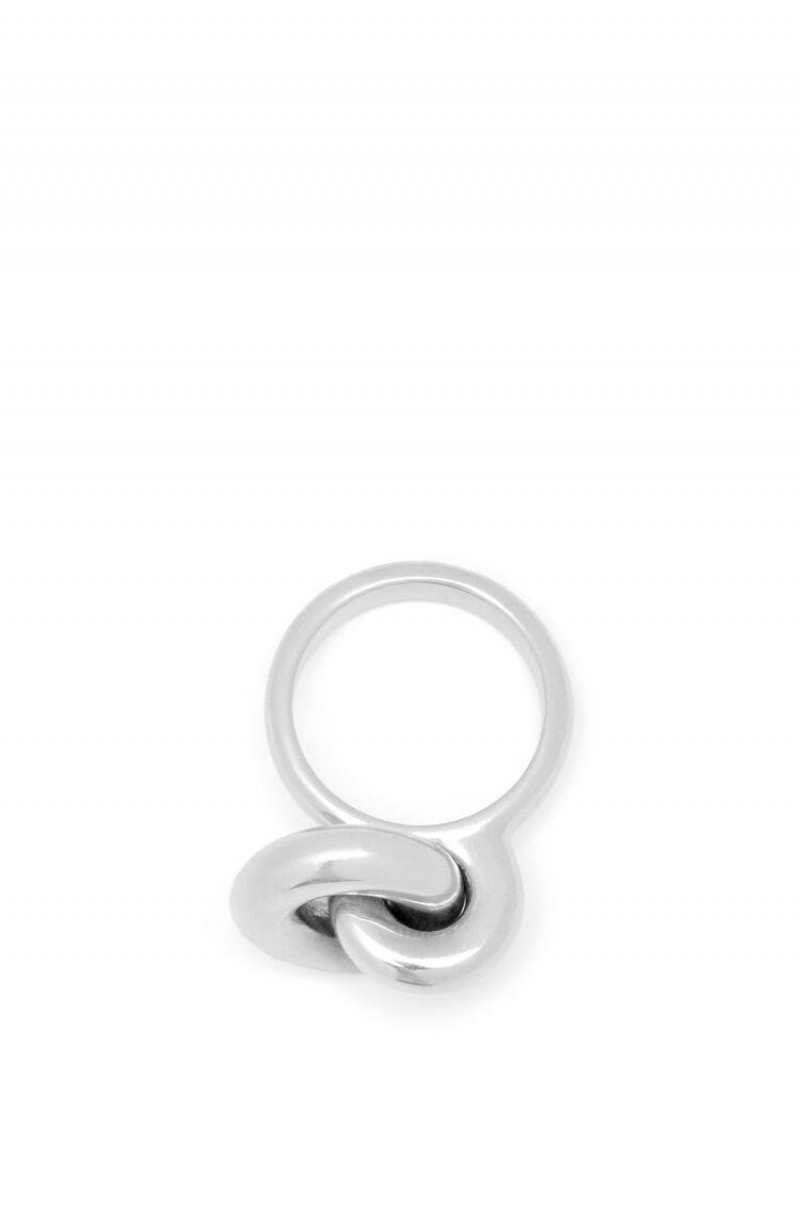 Silver Jewellery Loewe Donut link ring in sterling silver Mujer Plateadas | 614WUYJRF