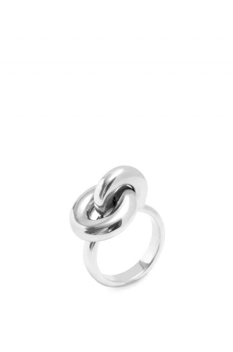 Silver Jewellery Loewe Donut link ring in sterling silver Mujer Plateadas | 614WUYJRF