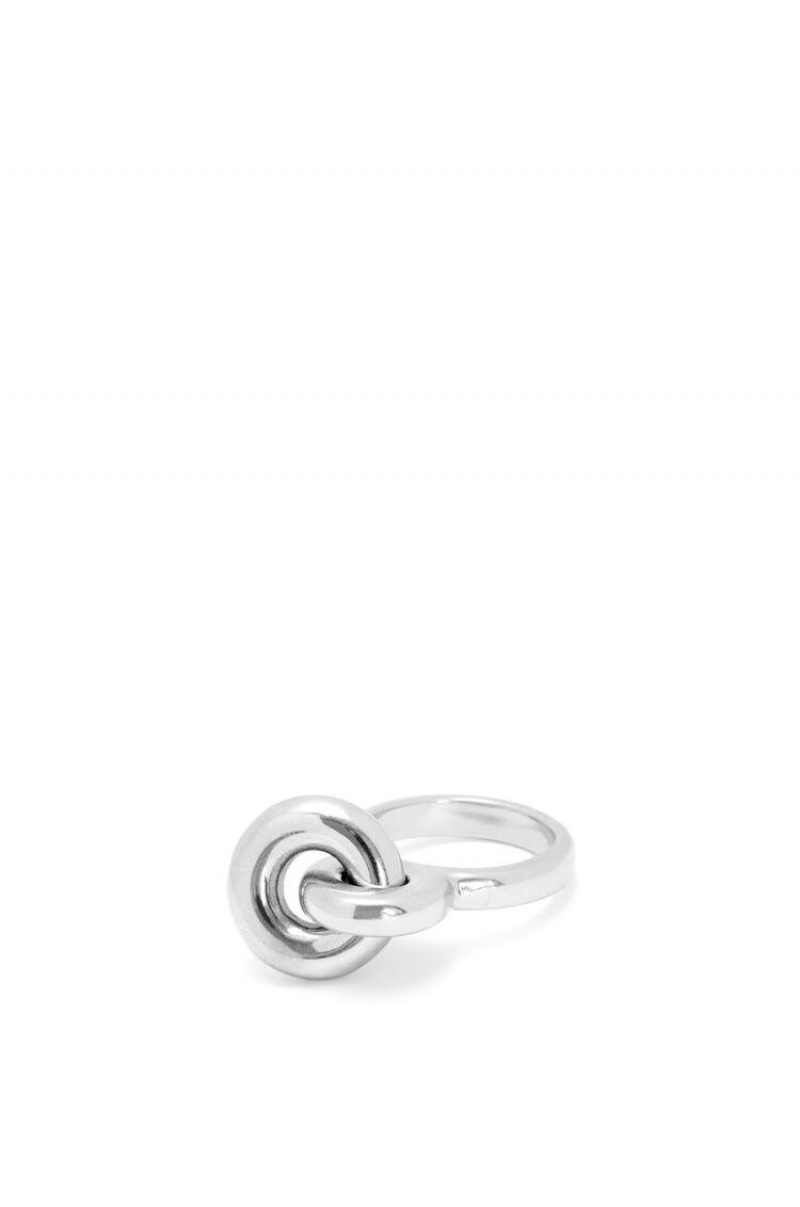 Silver Jewellery Loewe Donut link ring in sterling silver Mujer Plateadas | 614WUYJRF