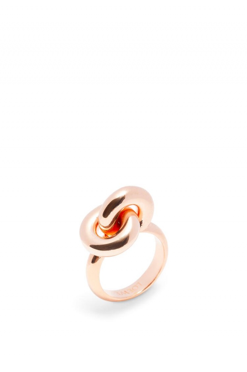 Silver Jewellery Loewe Donut link ring in sterling silver Mujer Rosas Doradas | 520PJQUYS