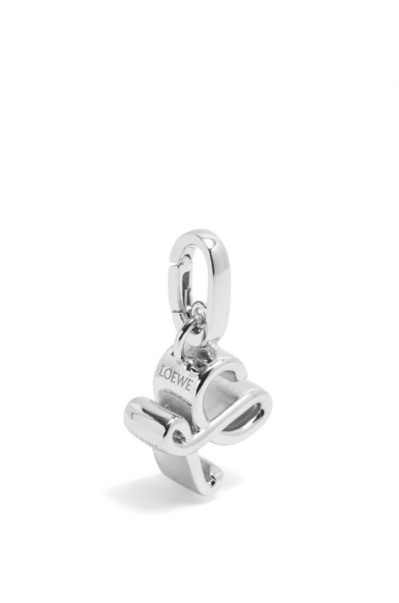 Silver Jewellery Loewe L charm in sterling silver Mujer Plateadas | 960OIAEMF