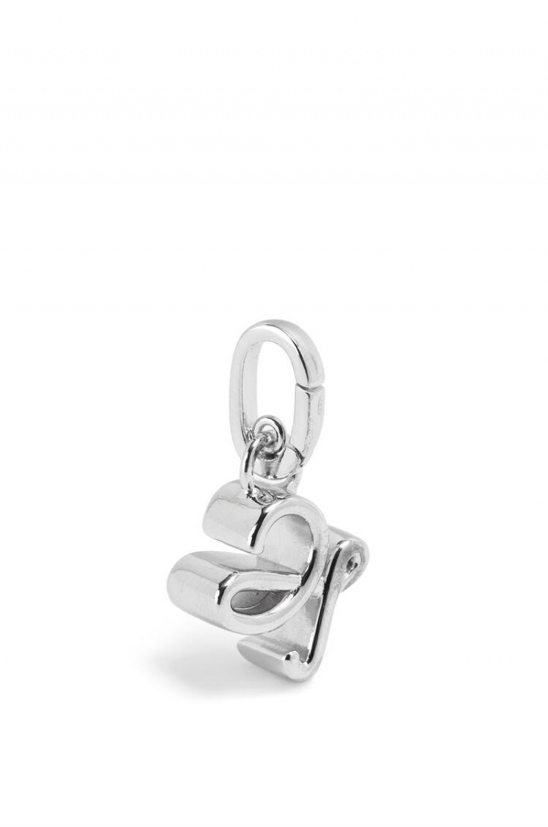 Silver Jewellery Loewe L charm in sterling silver Mujer Plateadas | 960OIAEMF