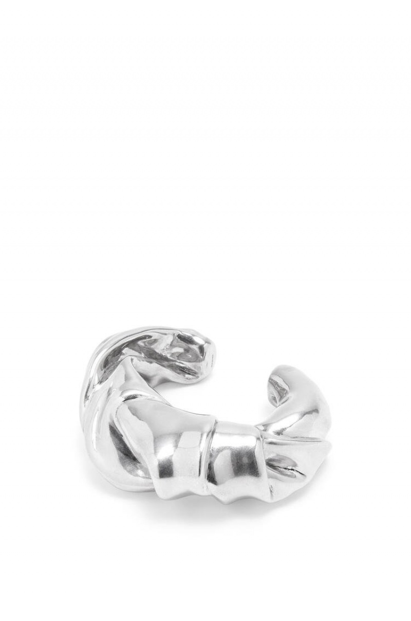 Silver Jewellery Loewe Large nappa twist cuff in sterling silver Mujer Plateadas | 578RCNJLW