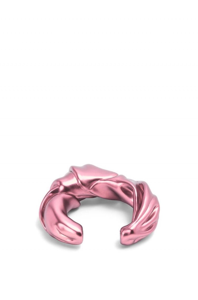 Silver Jewellery Loewe Large nappa twist cuff in sterling silver Mujer Rosas Claro | 624YIHRSU